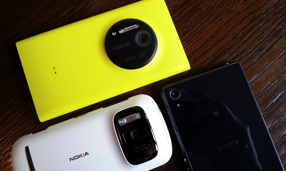 Lumia 1020, Nokia 808 and Xperia Z2