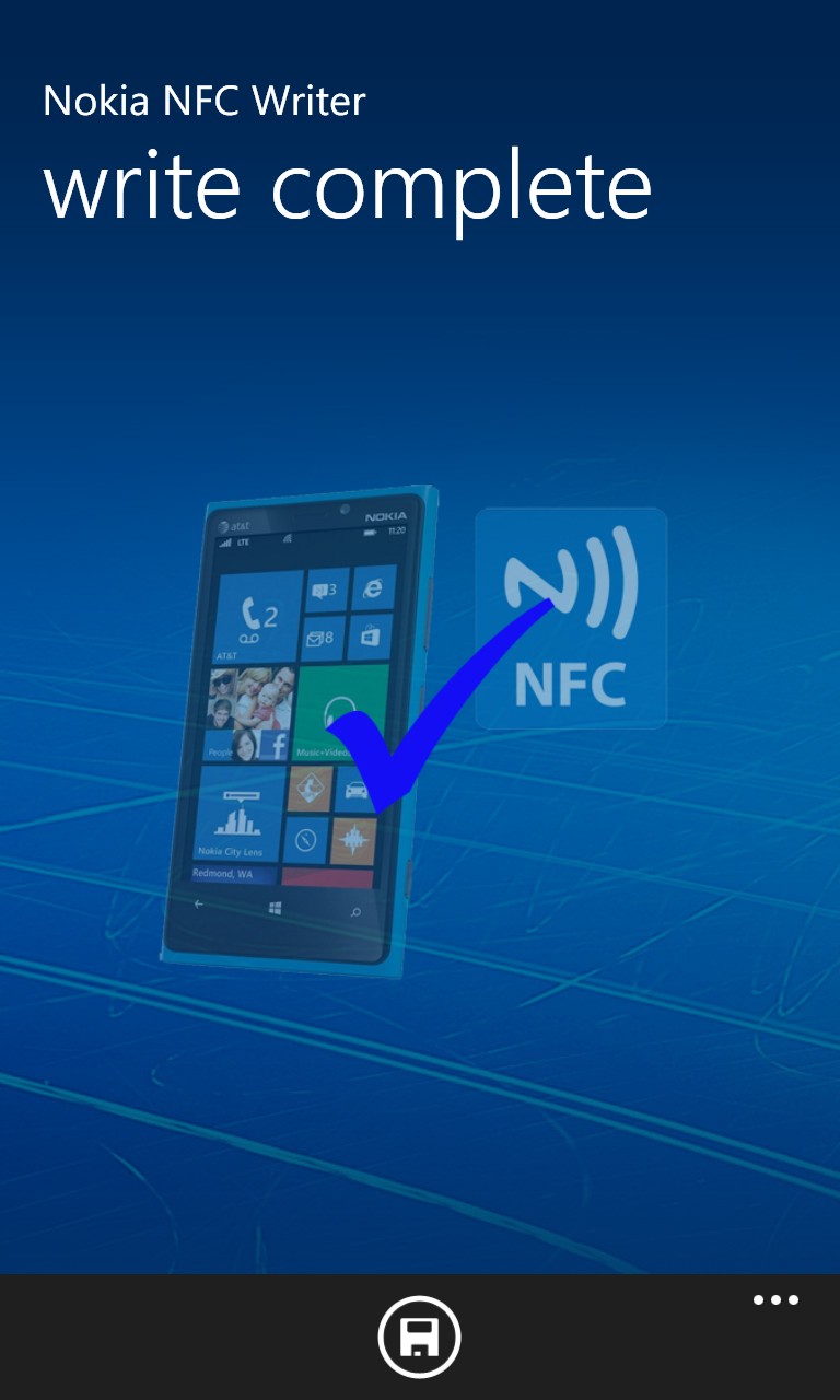 Screenshot, NFC Writer