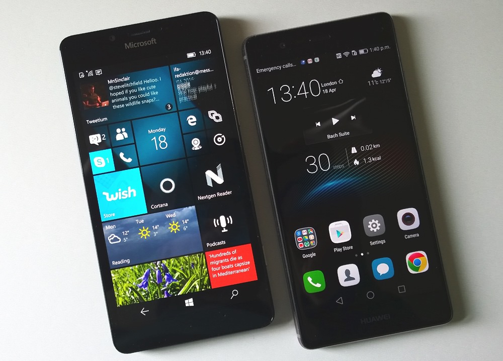 Lumia 950 and Huawei P9