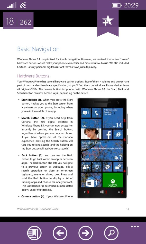 Screenshot, PDF reader round-up, Windows Phone