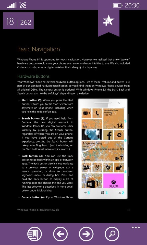 Screenshot, PDF reader round-up, Windows Phone