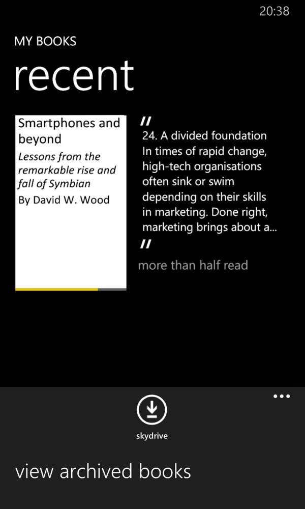 Screenshot, PDF reader round-up, Windows Phone