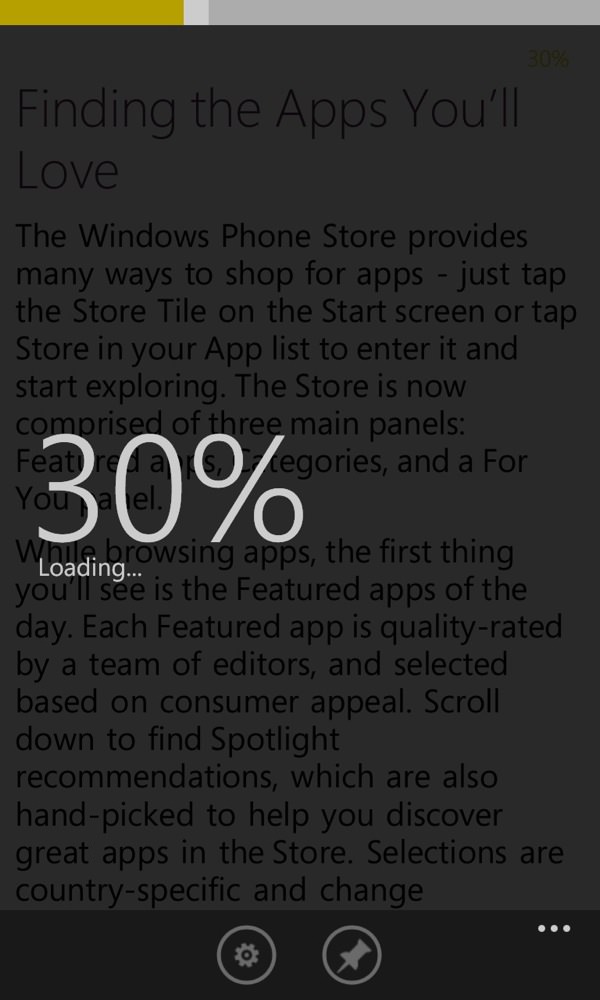 Screenshot, PDF reader round-up, Windows Phone