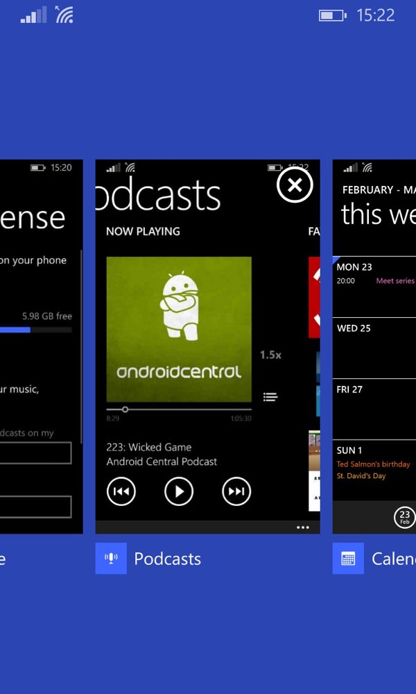 Screenshot, Podcasts