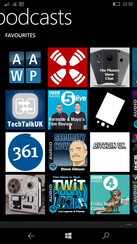 Screenshot, Podcasts