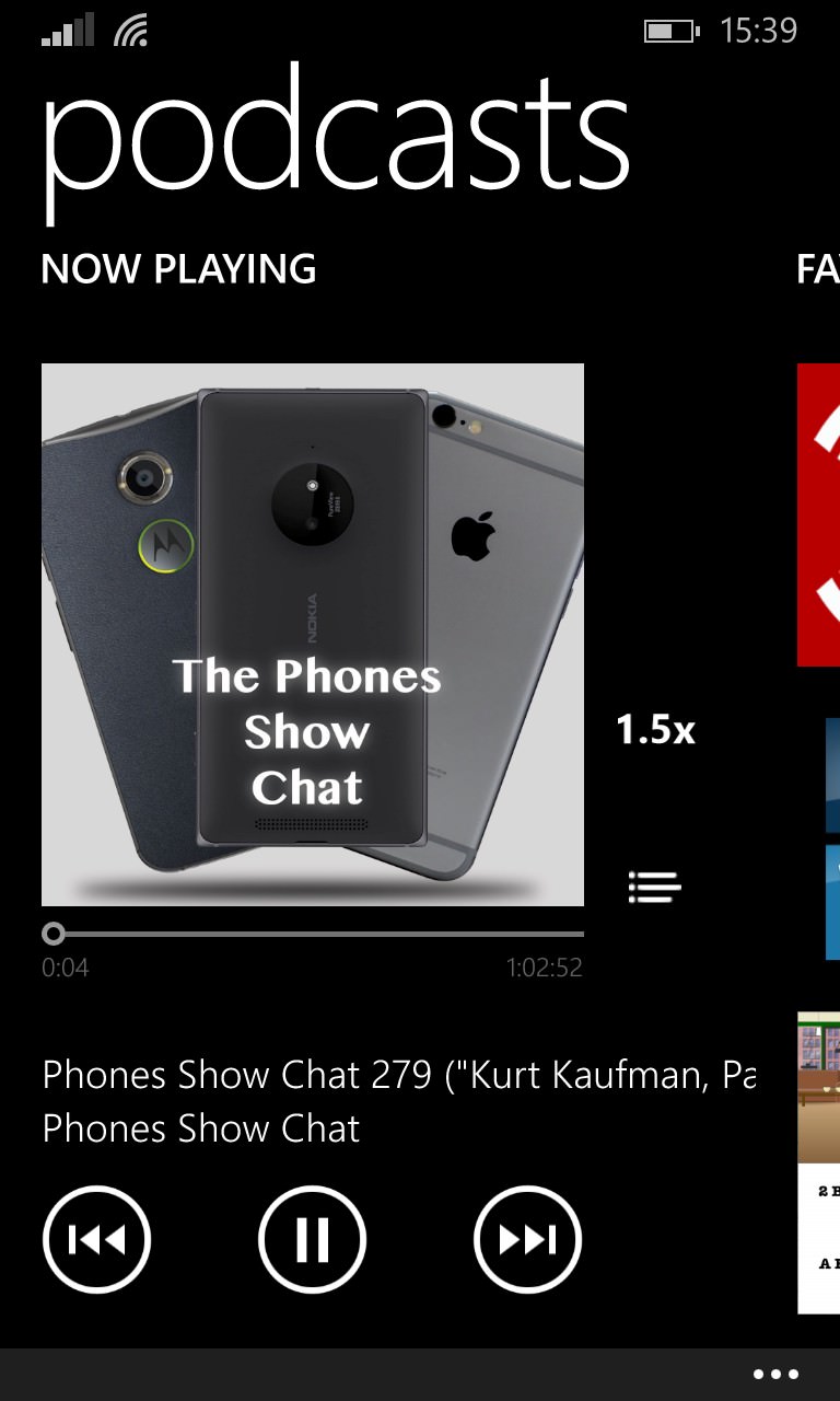 Screenshot, Podcasts