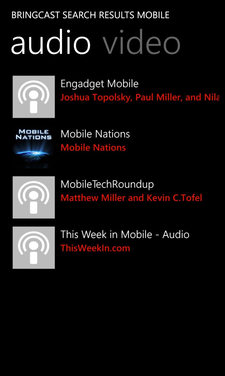 Screenshot, Podcatcher round-up