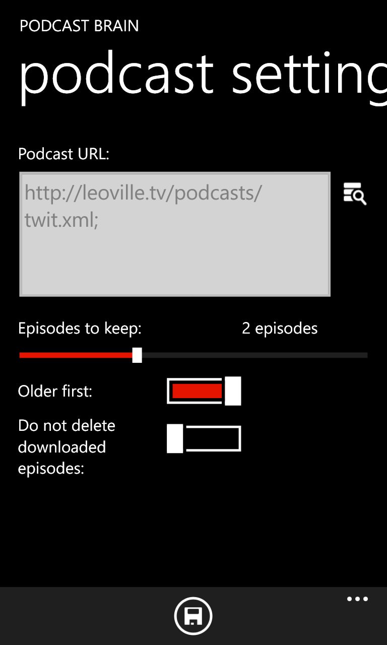 Screenshot, Podcatcher round-up