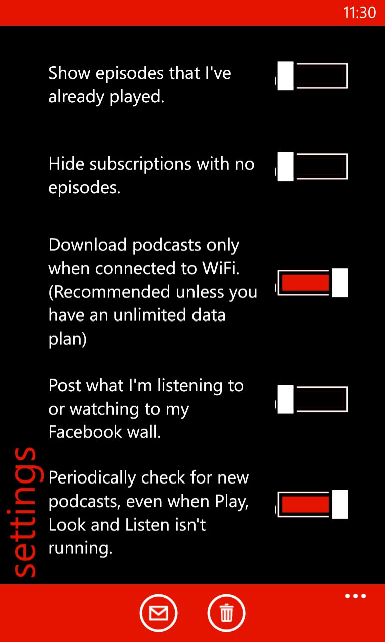 Screenshot, Podcatcher round-up