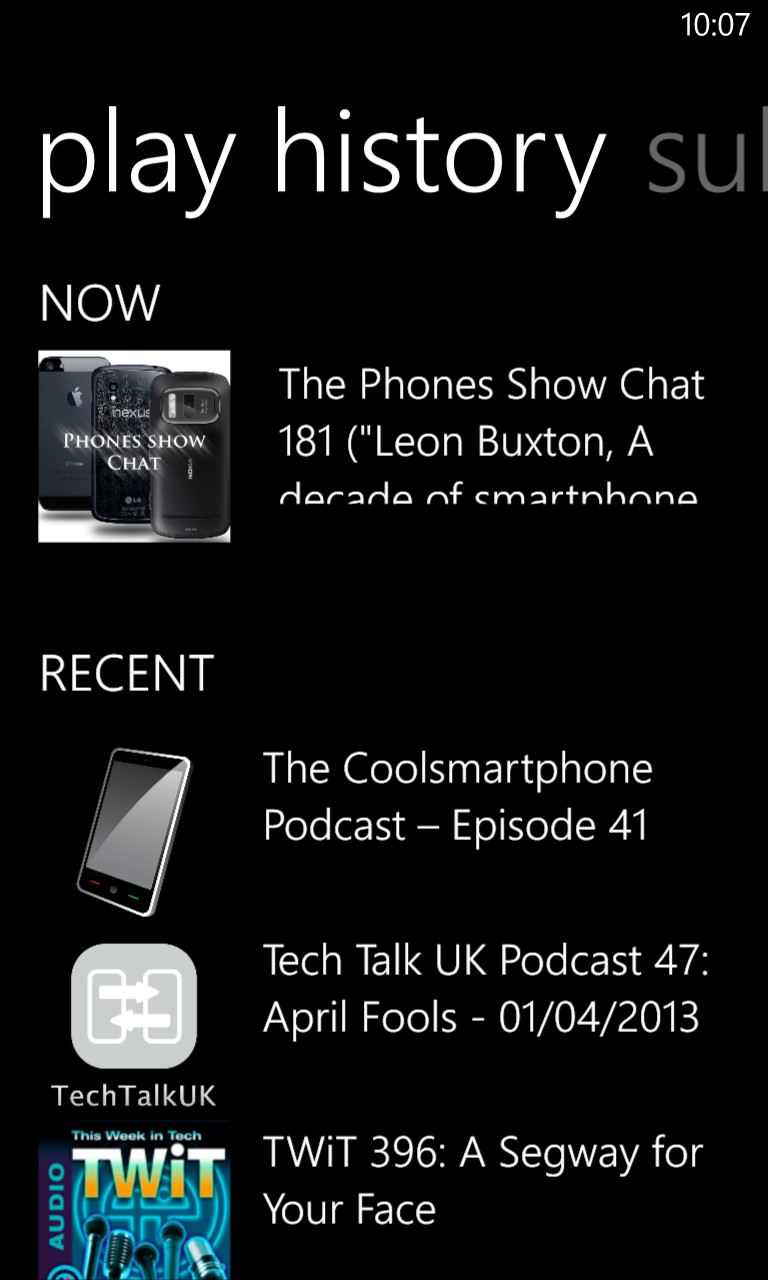 Screenshot, Podcatcher round-up