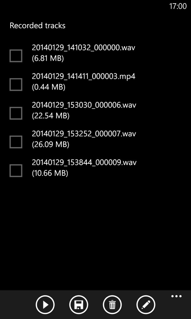 windows phone audio recorder