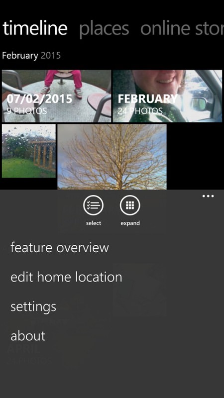 Screenshot, Lumia Storyteller