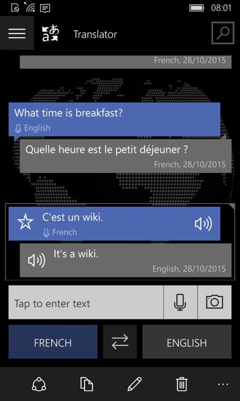Translator screenshot