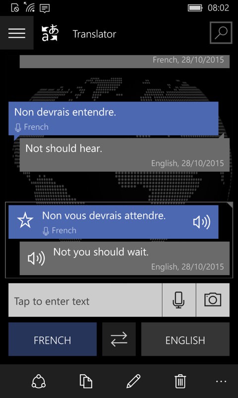 Translator screenshot