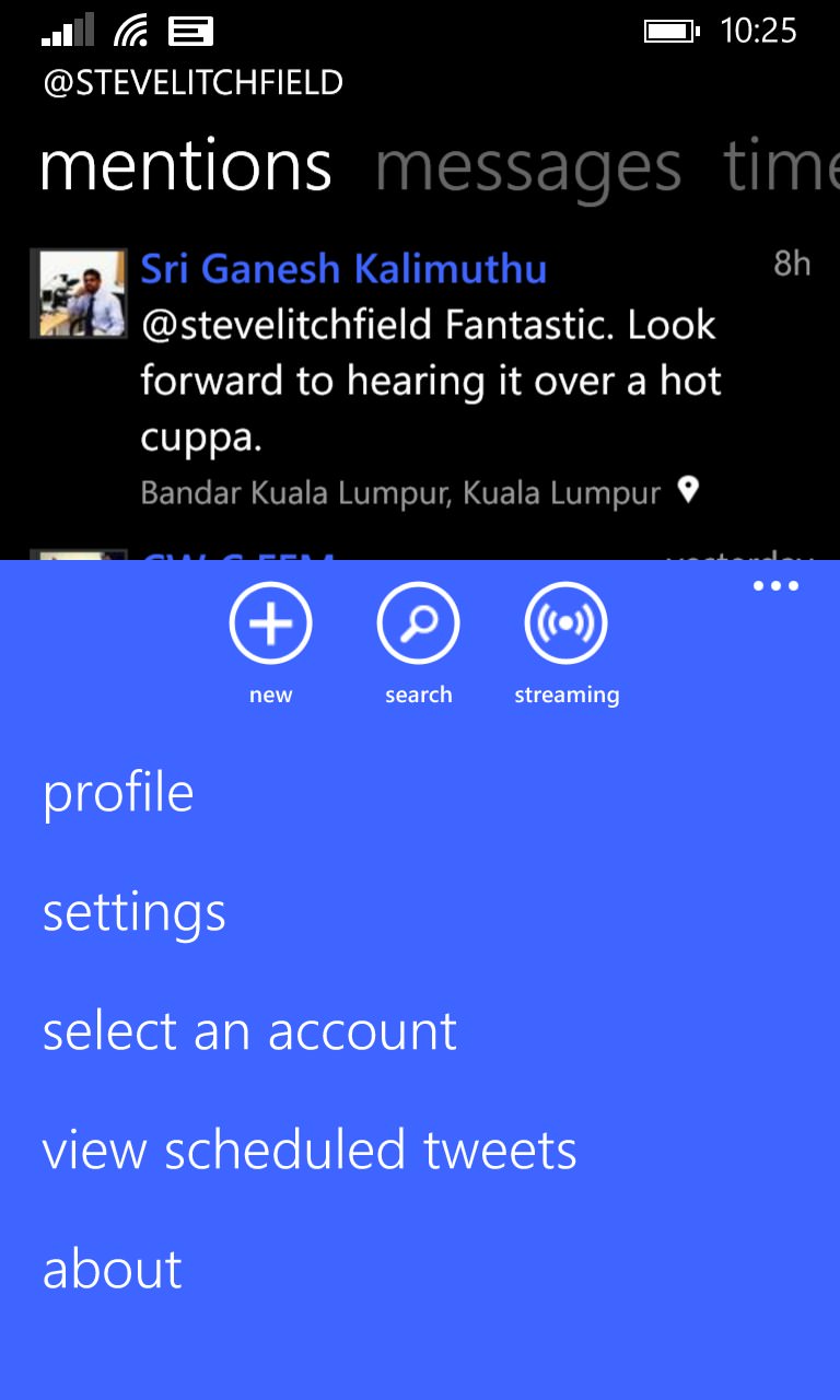 twitter client for windows phone