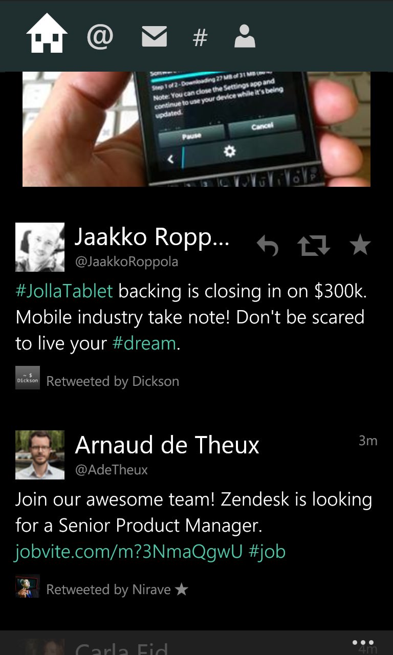 Screenshot, Twitter client comparison