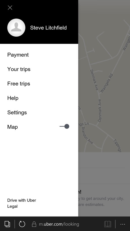 Screenshot, Uber