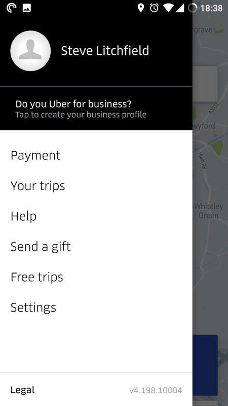 Screenshot, Uber