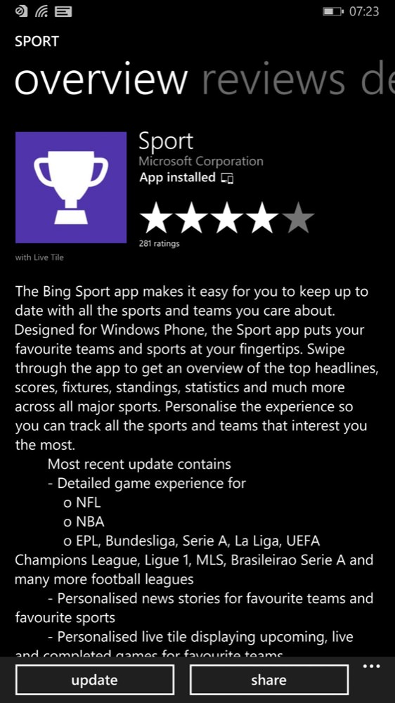 Screenshot, check for app updates