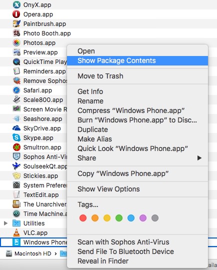 window phone app for mac