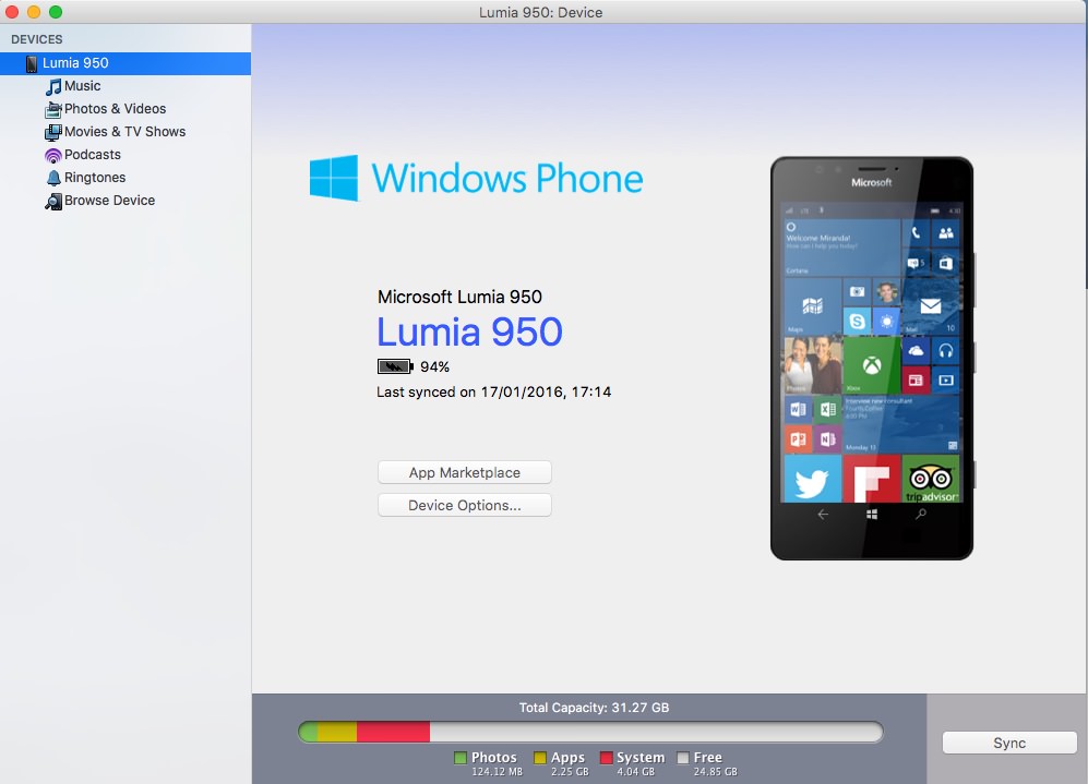 the windows phone app for mac