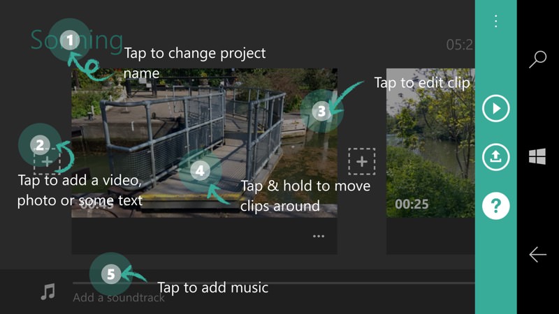 Screenshot, video editing feature