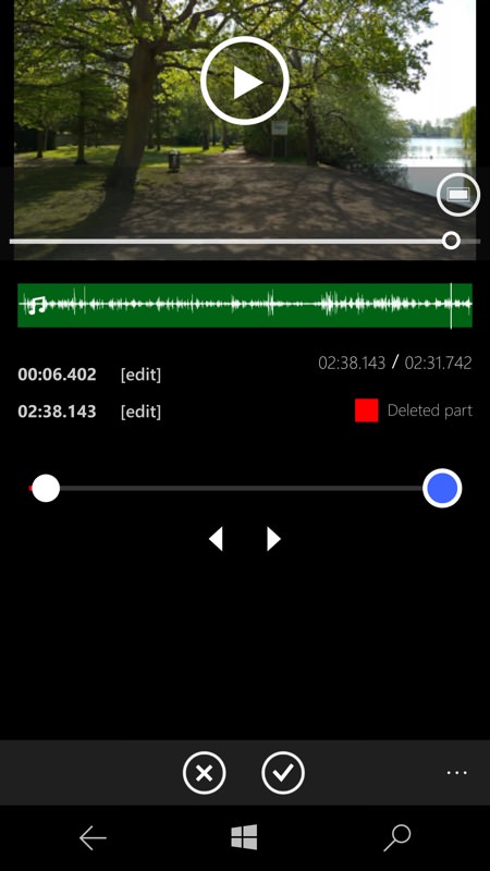 Screenshot, video editing feature