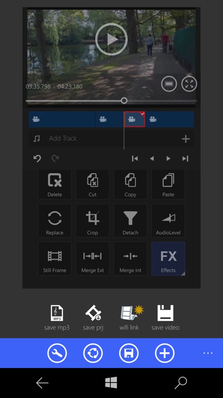 Screenshot, video editing feature