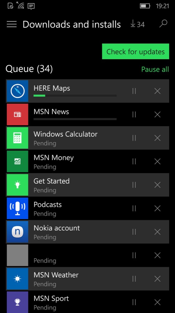 Screenshot, Windows 10 Mobile