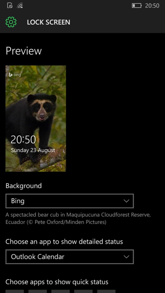 Screenshot, Windows 10 Mobile