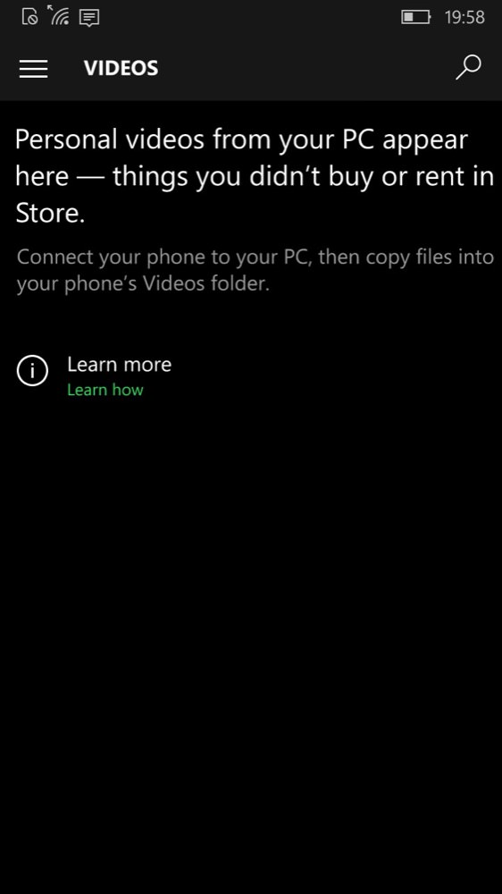 Screenshot, Windows 10 Mobile