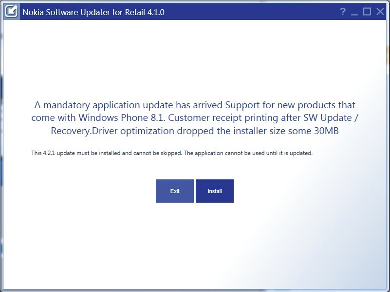 Screenshot, Nokia Recovery Tool