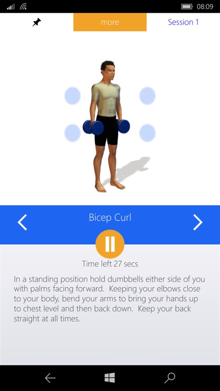 Screenshot, 5 Minute Home Workouts