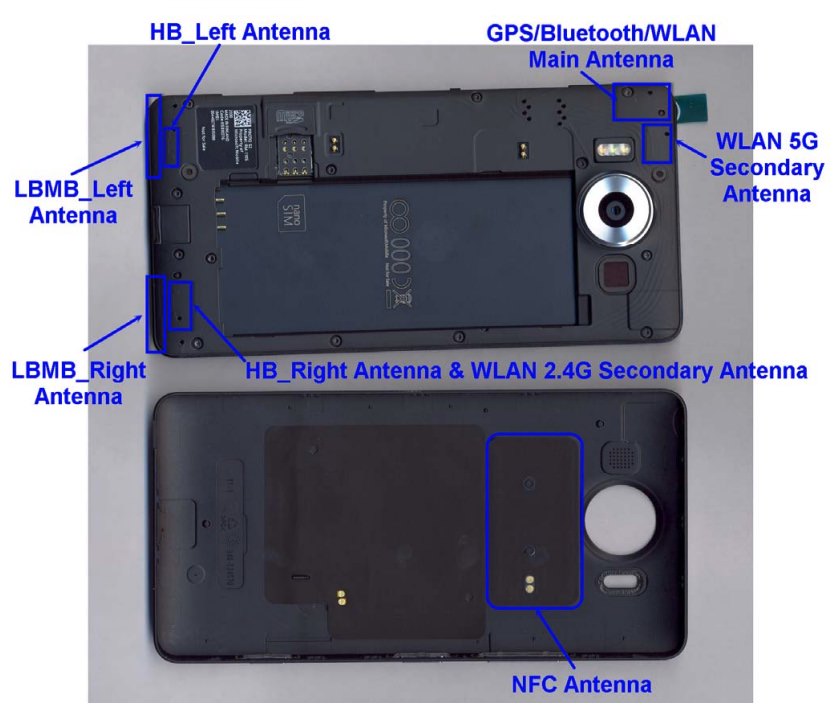 Internals shot of the Lumia 950