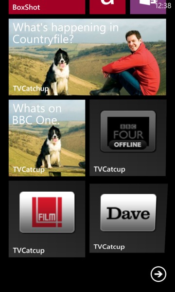 TVCatchup on Windows Phone 8