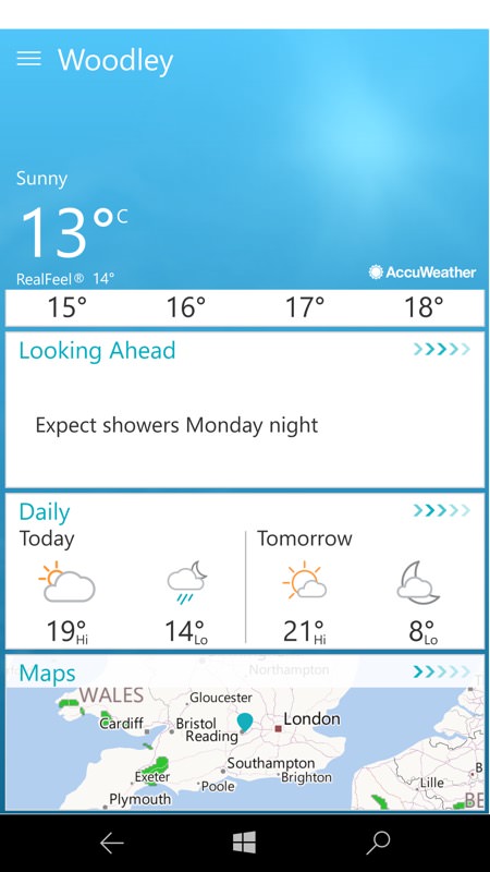 Screenshot, AccuWeather