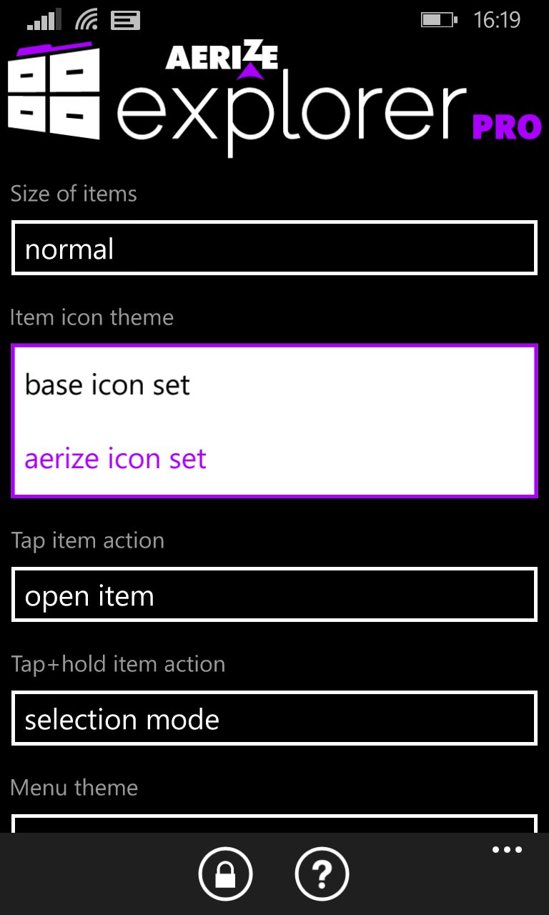 Screenshot, Aerize Explorer Pro