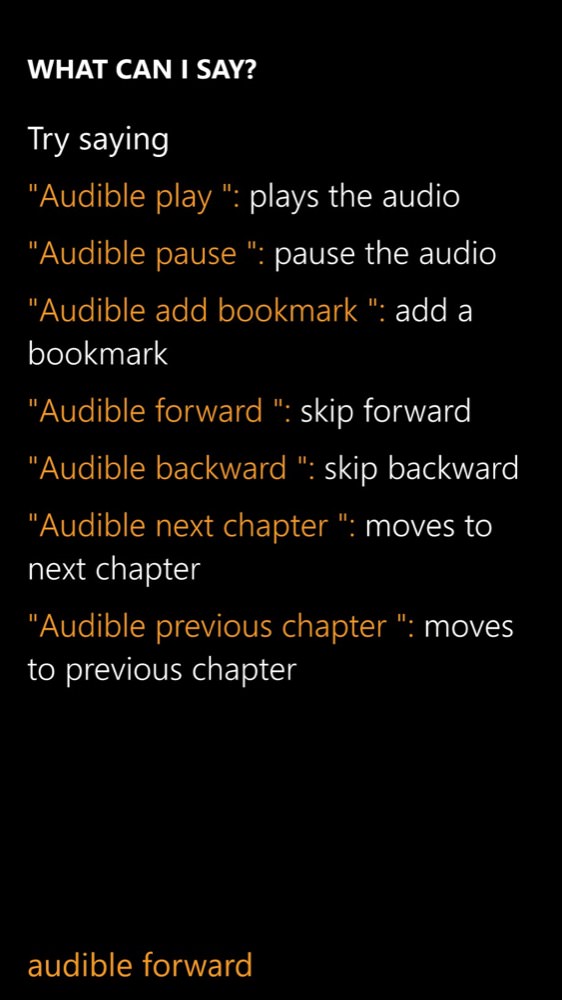 Audible screenshot