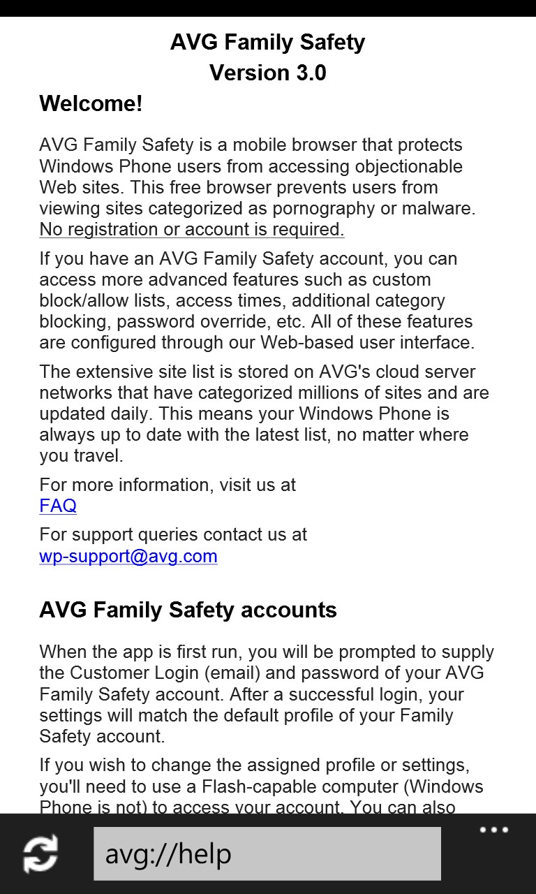 Screenshot, AVG Family Safety 8