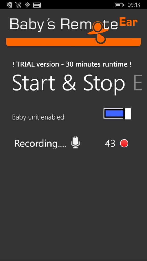 Screenshot, Baby's RemoteEar