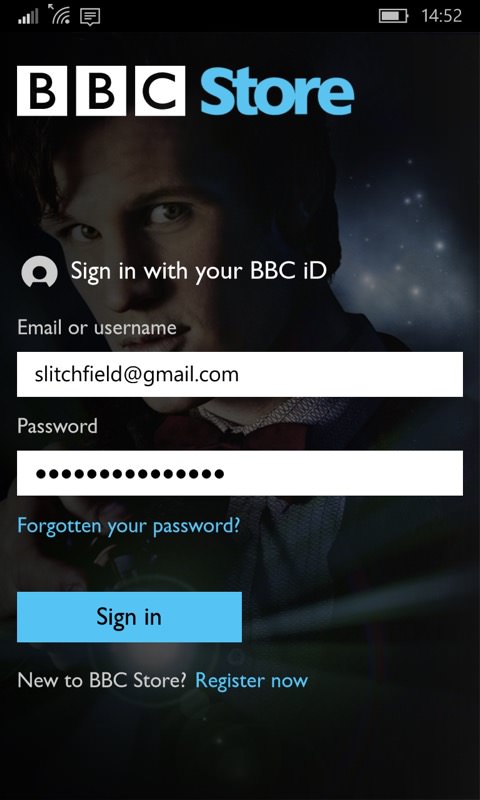 Screenshot, BBC Store