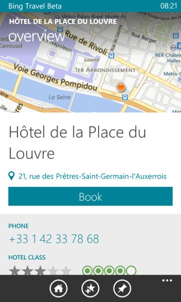 Screenshot, Bing Travel Beta