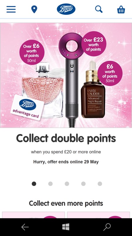 Screenshot, Boots UK