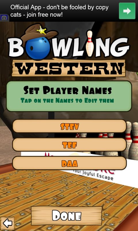 Screenshot, Bowling Western