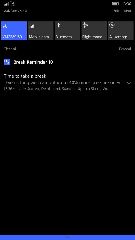 android break reminder