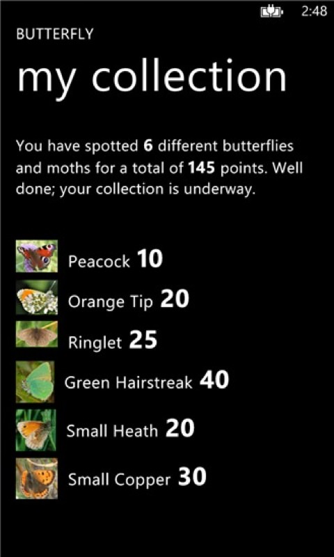 Screenshot, Butterfly Spotter