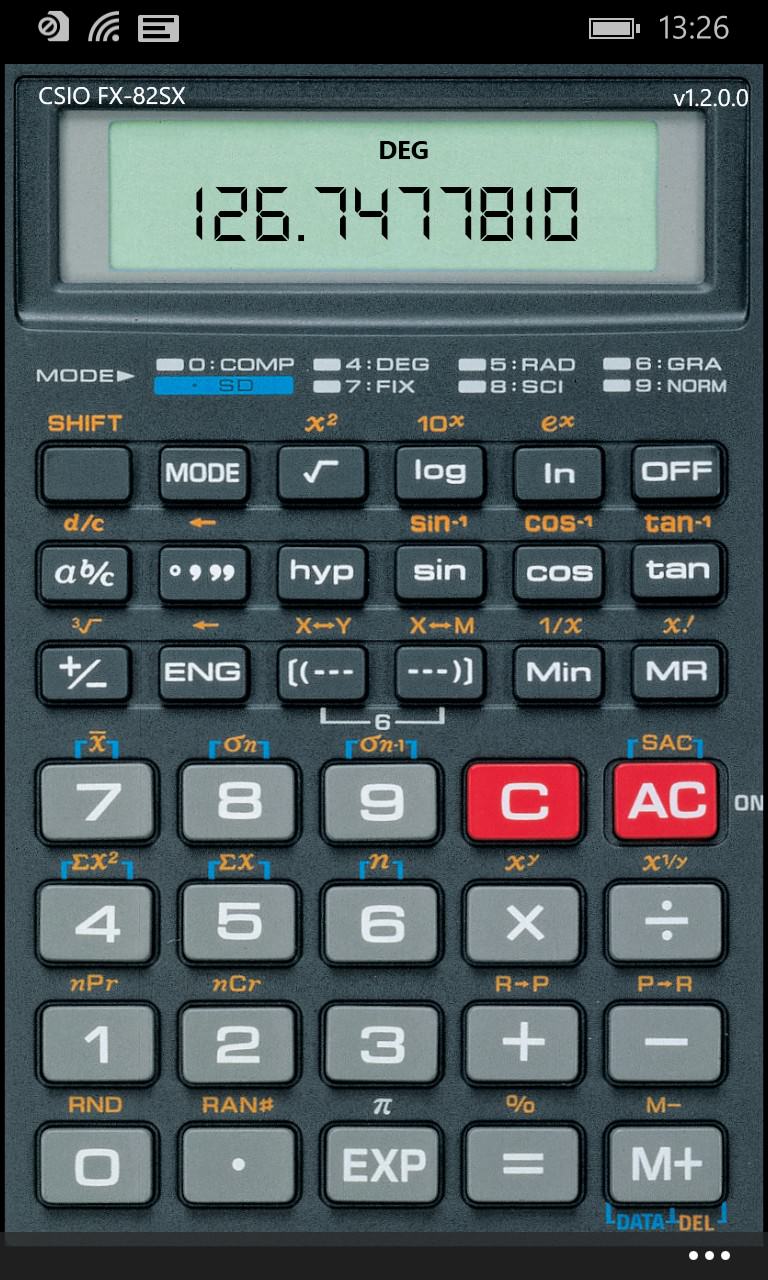 Screenshot, Classic Calculator