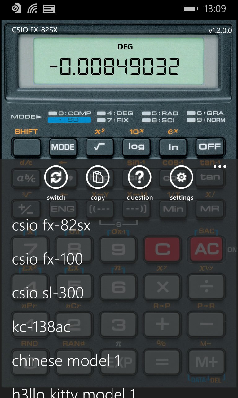 Screenshot, Classic Calculator