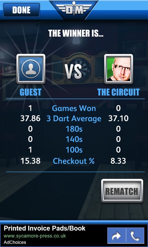 Screenshot, DartsMatch