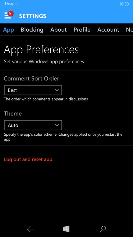 Screenshot, Disqus UWP